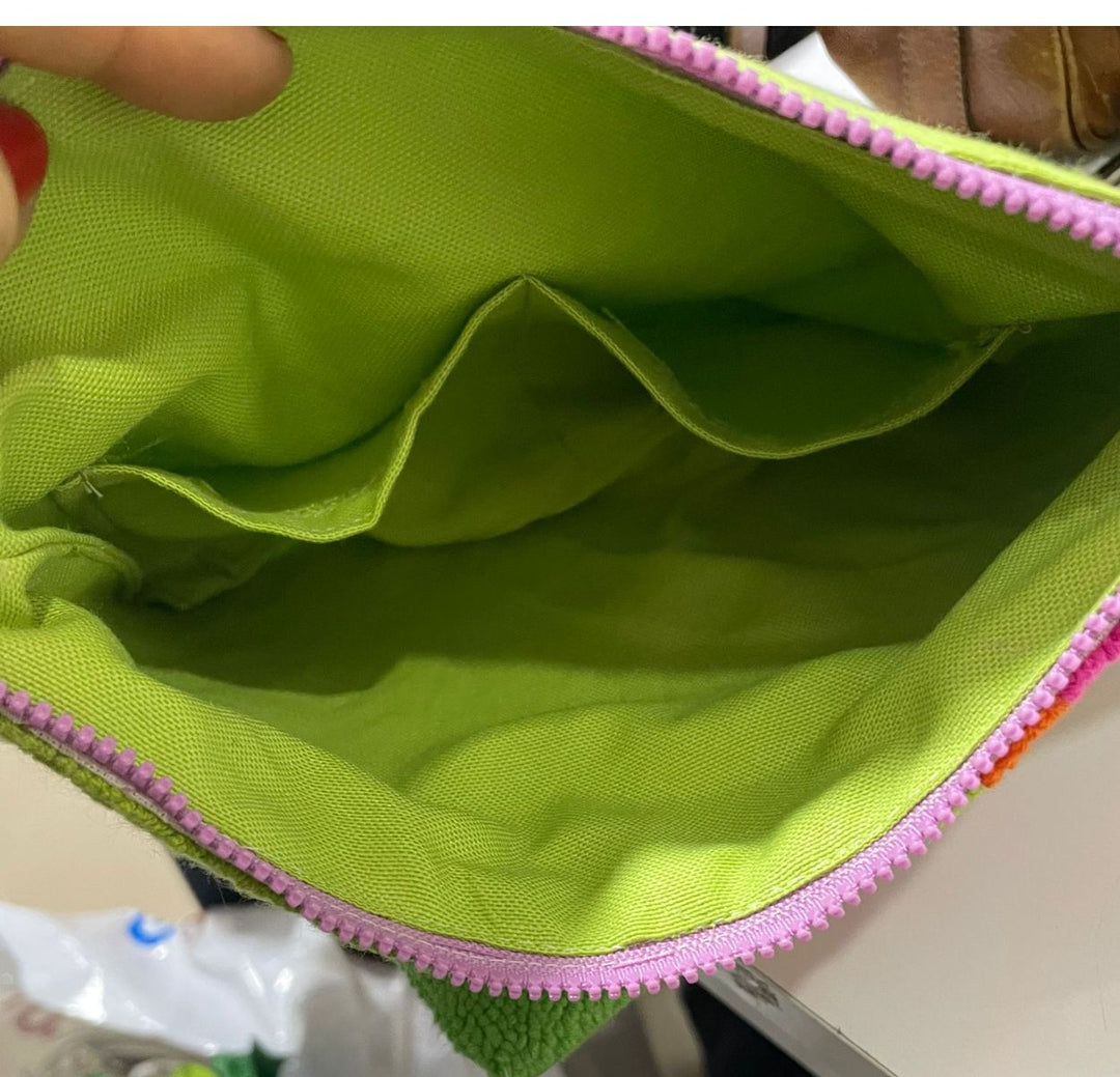 Handmade Clutch Tasche Punch needle Technick